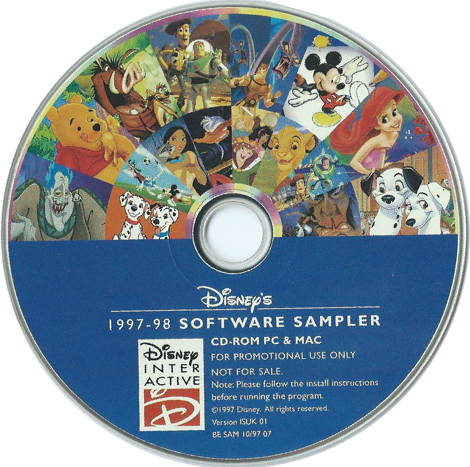 Disney Interactive 1997 98 Software Sampler (windows/Macintosh
